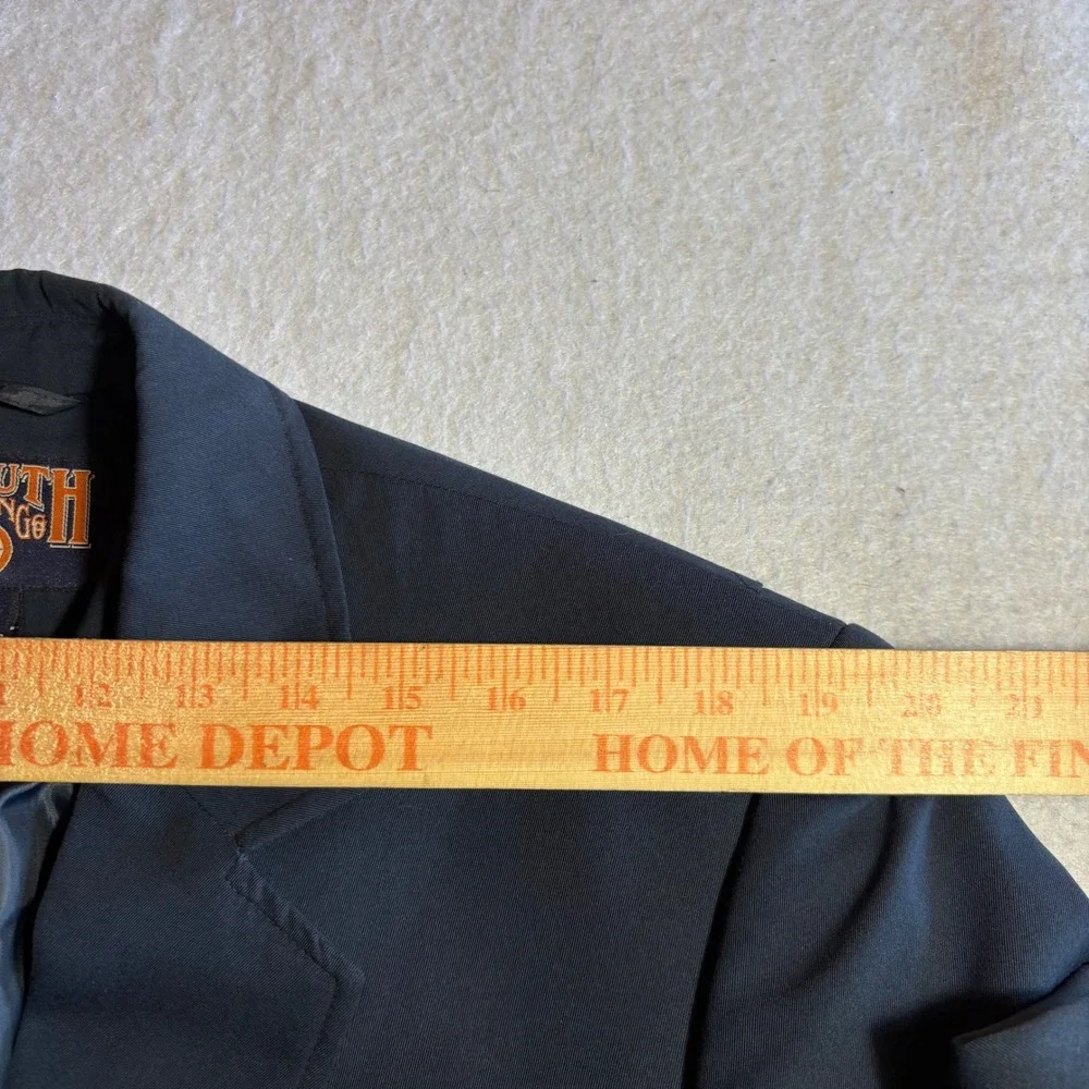 Duluth Trading Co Mens 44 Tall‎ Blue Polyester Blazer Jacket Workwear Outerwear
